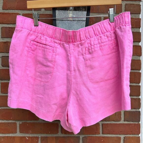 Lilly Pulitzer Lilo Linen Shorts in Neon Pink - Picture 6 of 8
